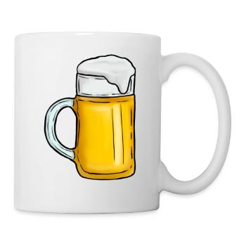 Bierkrug - Tasse - Weiß - Rechts