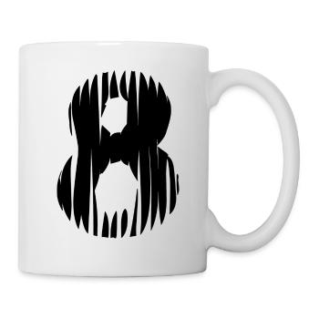 Maillot à 8 chiffres - Mug blanc - blanc - Droite