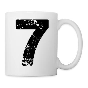 Maillot numéro 7 - Mug blanc - blanc - Droite