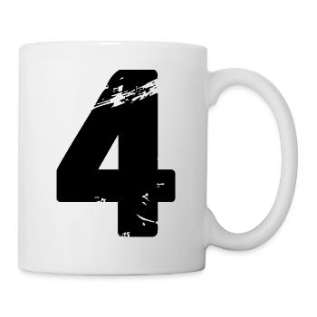 Maillot numéro 4 - Mug blanc - blanc - Droite