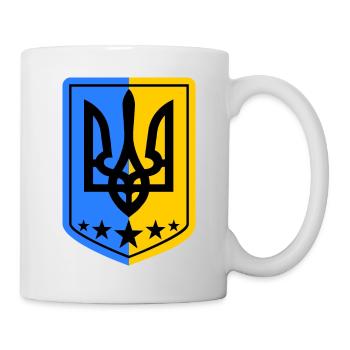 Ukraine Ukrainian Coat of Arms Support - Mug - white - Right
