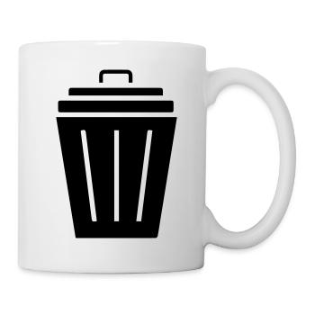 Icône de la poubelle - Mug blanc - blanc - Droite