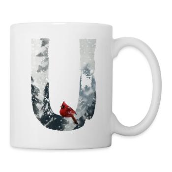 U – decorative character – winter - Mug - white - Right
