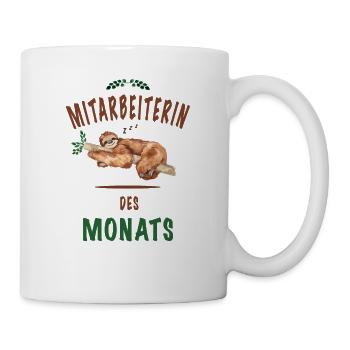 Mitarbeiterin des Monats - Tasse - Weiß - Rechts