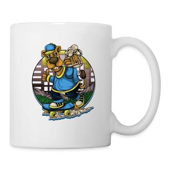 Chameau bleu - Mug blanc - blanc - Droite