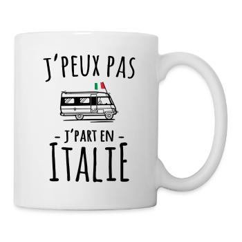 J'peux pas je part en italie - cadeau voyage - Mug blanc - blanc - Droite