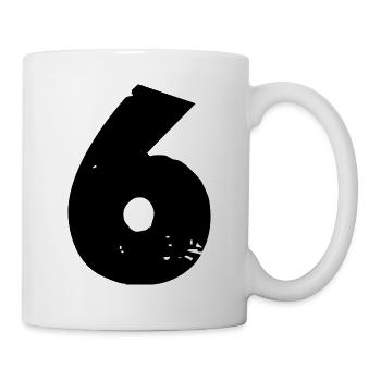 6 Zahl - Tasse - Weiß - Rechts