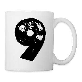 9 Zahl - Tasse - Weiß - Rechts