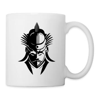 Samurai Kopf - Tasse - Weiß - Rechts