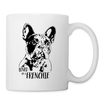 Aimé par un chien Frenchie qui dit Bulldog Wilsigns - Mug blanc - blanc - Droite