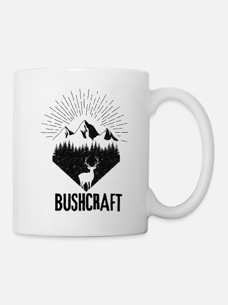 Bushcraft survival - Tasse - Weiß