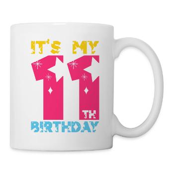IT'S MY 11TH BIRTHDAY UNICORN 11TH BIRTHDAY - Mug - white - Right
