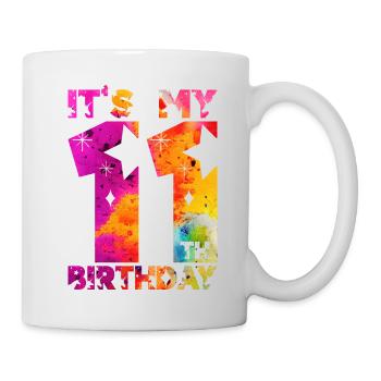 11TH BIRTHDAY UNICORN IT'S MY 11th BIRTHDAY - Mug - white - Right