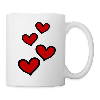 Symbole du cœur Amour - Mug blanc - blanc - Droite