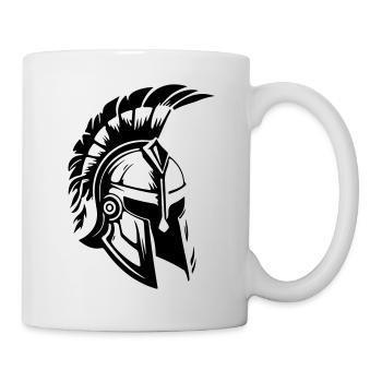 Spartaner Helm Gladiator Sparta - Tasse - Weiß - Rechts