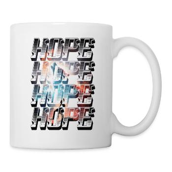 Wolf Mond Hoffnung - Tasse - Weiß - Rechts