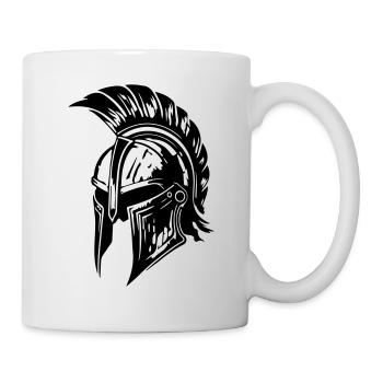 Spartaner Helm Gladiator Sparta - Tasse - Weiß - Rechts