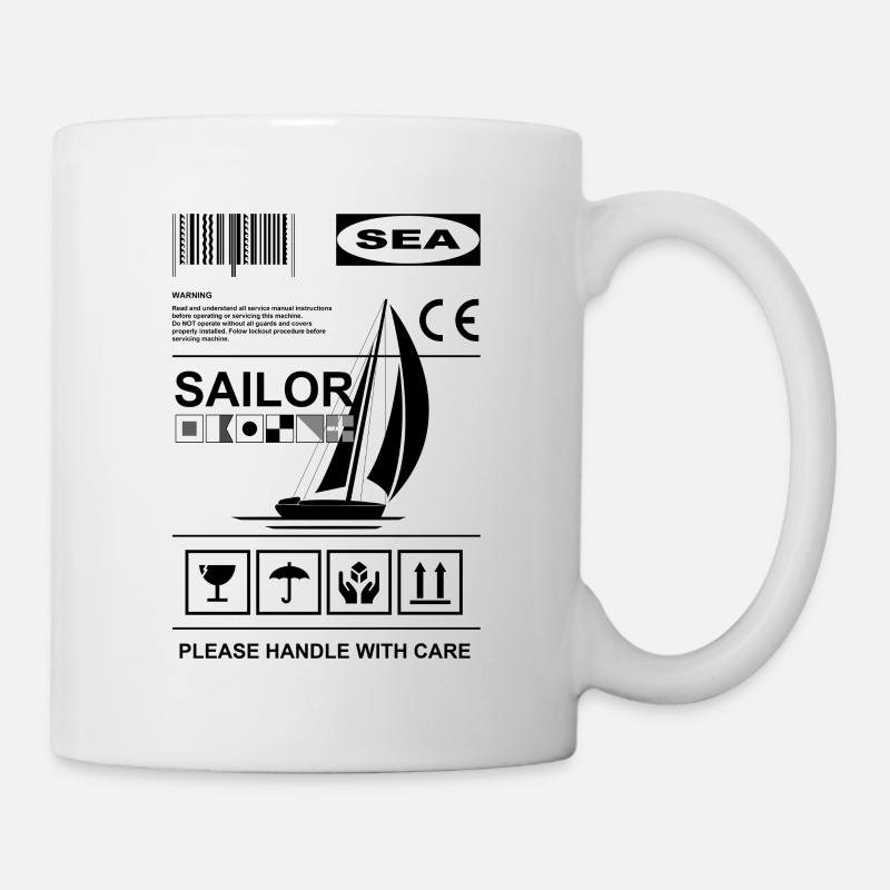 Matrosen-Etikette - Tasse - Weiß