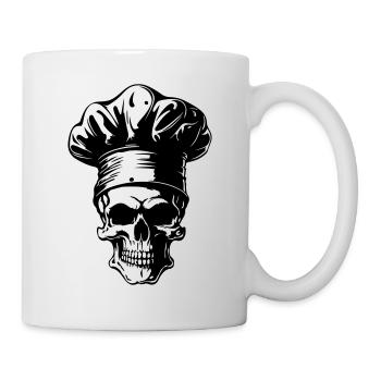 Skelett Koch - Tasse - Weiß - Rechts