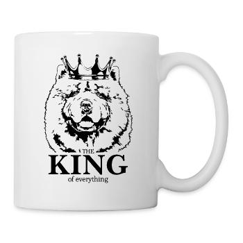 CHOW CHOW King of everything Hunde Spruch Wilsigns - Tasse - Weiß - Rechts