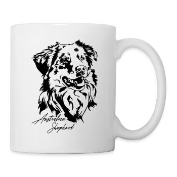 Australian Shepherd Aussie Portrait Dogs Wilsigns - Mug - white - Right