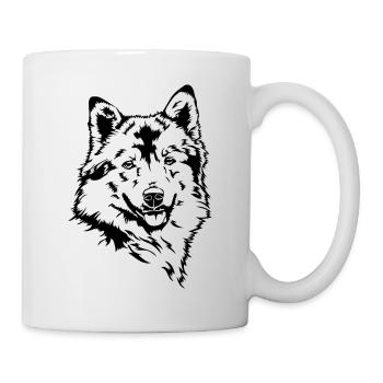 Islandais Chien Portrait Chiens Chien Wilsigns - Mug blanc - blanc - Droite