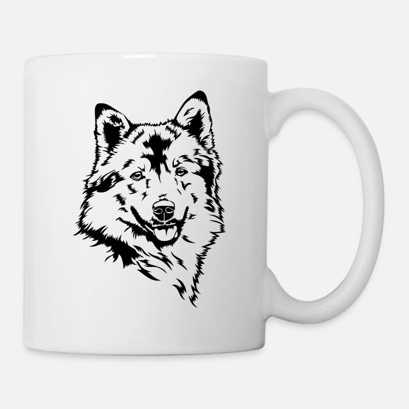Islandais Chien Portrait Chiens Chien Wilsigns - Mug blanc - blanc