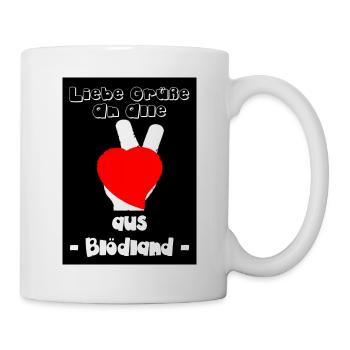liebe grüße an alle - Tasse - Weiß - Rechts