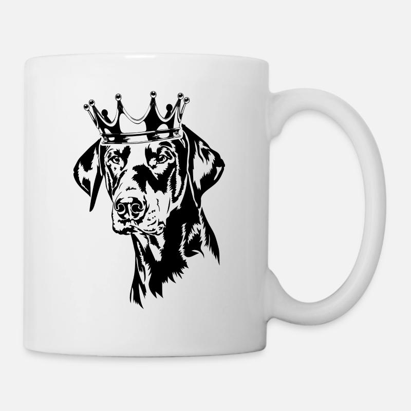 Dobermann Krone Hund Hunde Wilsigns - Tasse - Weiß