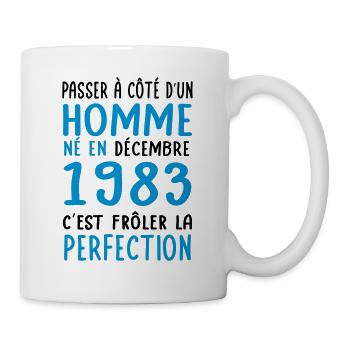 Anniversaire 40 ans - Né en Décembre 1983 - Mug blanc - blanc - Droite