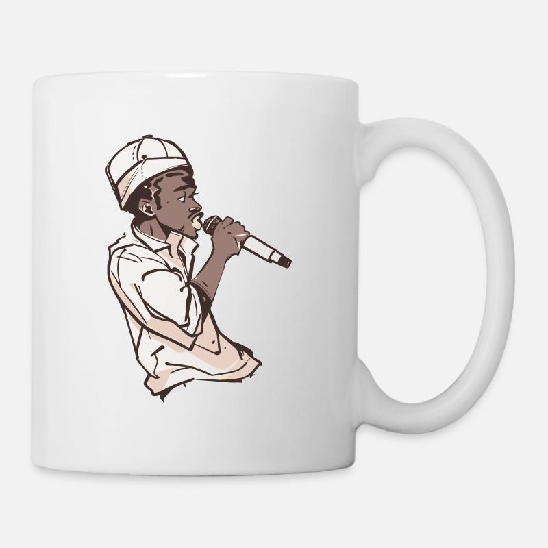 Rapper Holding a Microphone - Mug - white