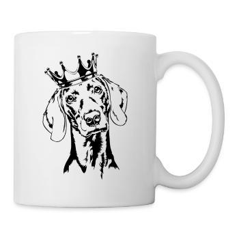 Weimaraner Krone Chiens Chien Wilsigns - Mug blanc - blanc - Droite