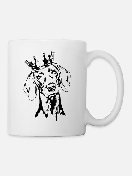 Weimaraner Krone Hunde Hund Wilsigns - Tasse - Weiß