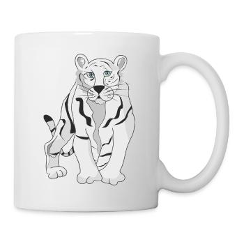 Der weiße Tiger - Tasse - Weiß - Rechts
