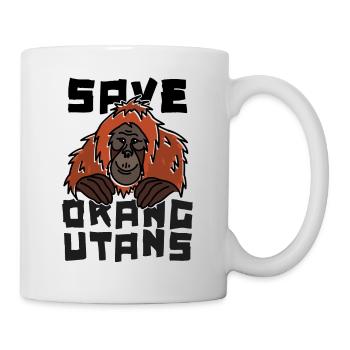 Save the Orangutans - Tasse - Weiß - Rechts