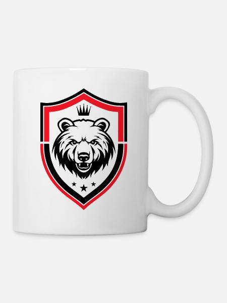 Grizzly Bär Wappen Symbol - Tasse - Weiß