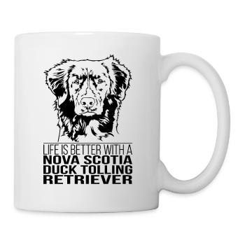 Nova Scotia Duck Tolling Retriever life is better - Mug - white - Right