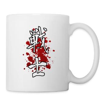 Japanese Kanji WARRIOR - Anime Shirt - Mug - white - Right