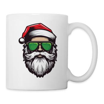 Santa Claus Portrait Cool Santa Head - Mug - white - Right