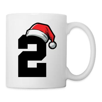 2 Zahl Weihnachten - Tasse - Weiß - Rechts