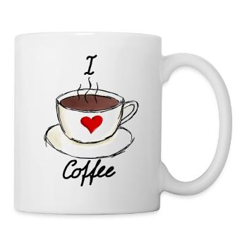 I Love Coffee Ich liebe Kaffee - Mug - white - Right