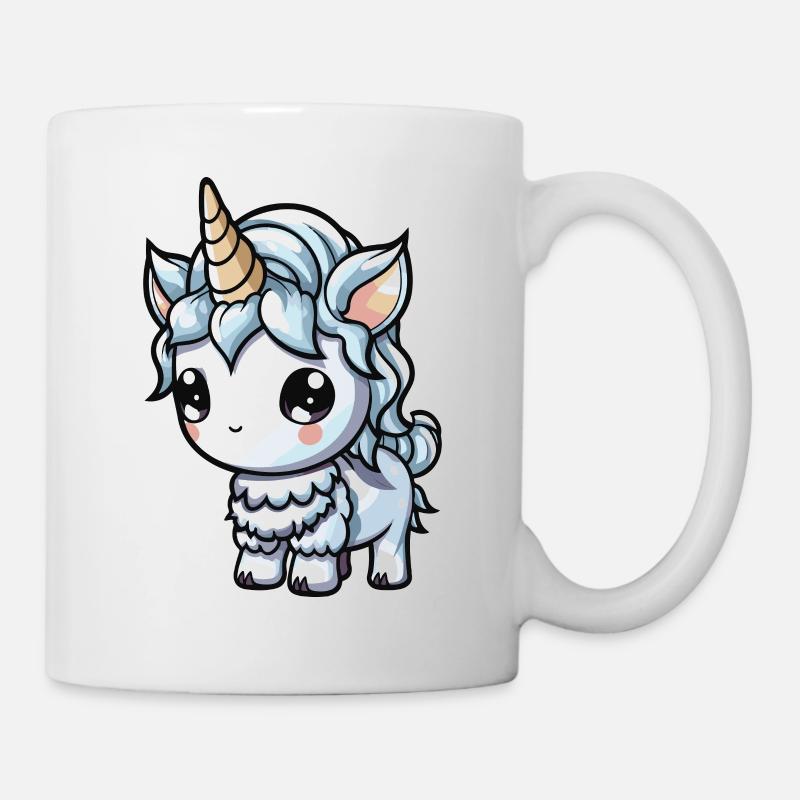 Einhorn Winter Tier Baby Comic - Tasse - Weiß