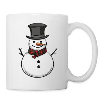 Schneemann Winter Comic - Tasse - Weiß - Rechts