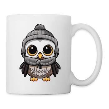 Eule Winter Cozy - Tasse - Weiß - Rechts