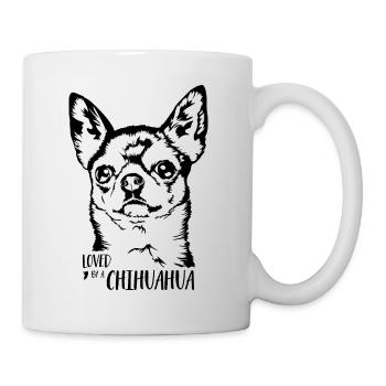 Loved by a Chihuahua Dogs Saying Dog Wilsigns - Mug - white - Right