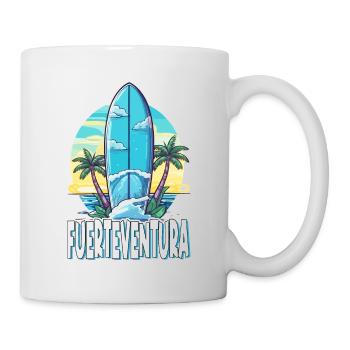 Fuerteventura Surf Planche de surf Palm Trees Island Été - Mug blanc - blanc - Droite