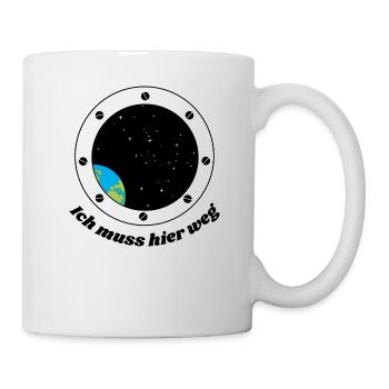 Space Earth in Spaceship - Mug - white - Right
