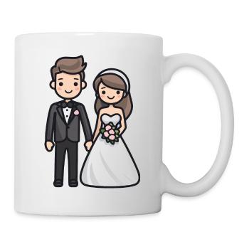Newlyweds, Wedding, Bride, Groom - Mug - white - Right