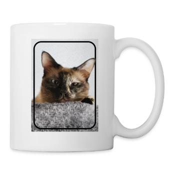 Siamkatze ganz süss und frech. - Tasse - Weiß - Rechts