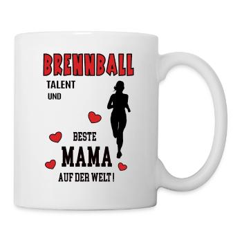 Brennball Spielerin Mama Brennballerin Mutter Frau - Tasse - Weiß - Rechts
